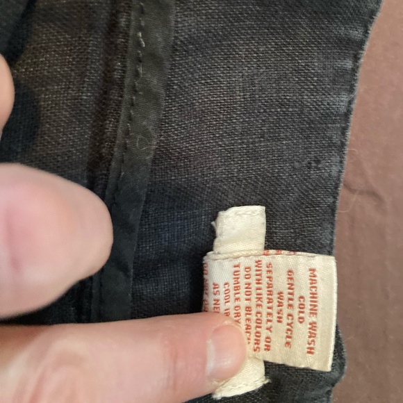 Wide Leg Cropped Black Linen Pants from Sundance Catalogue - Picture 8 of 15